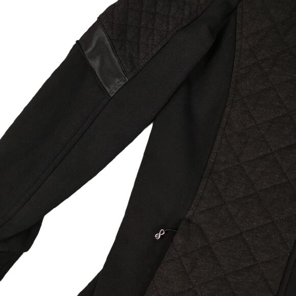 BE BOUNDLESS Women's M Full Zip Quilted Hiking Athletic Hoodie Jacket, Black - Picture 6 of 7